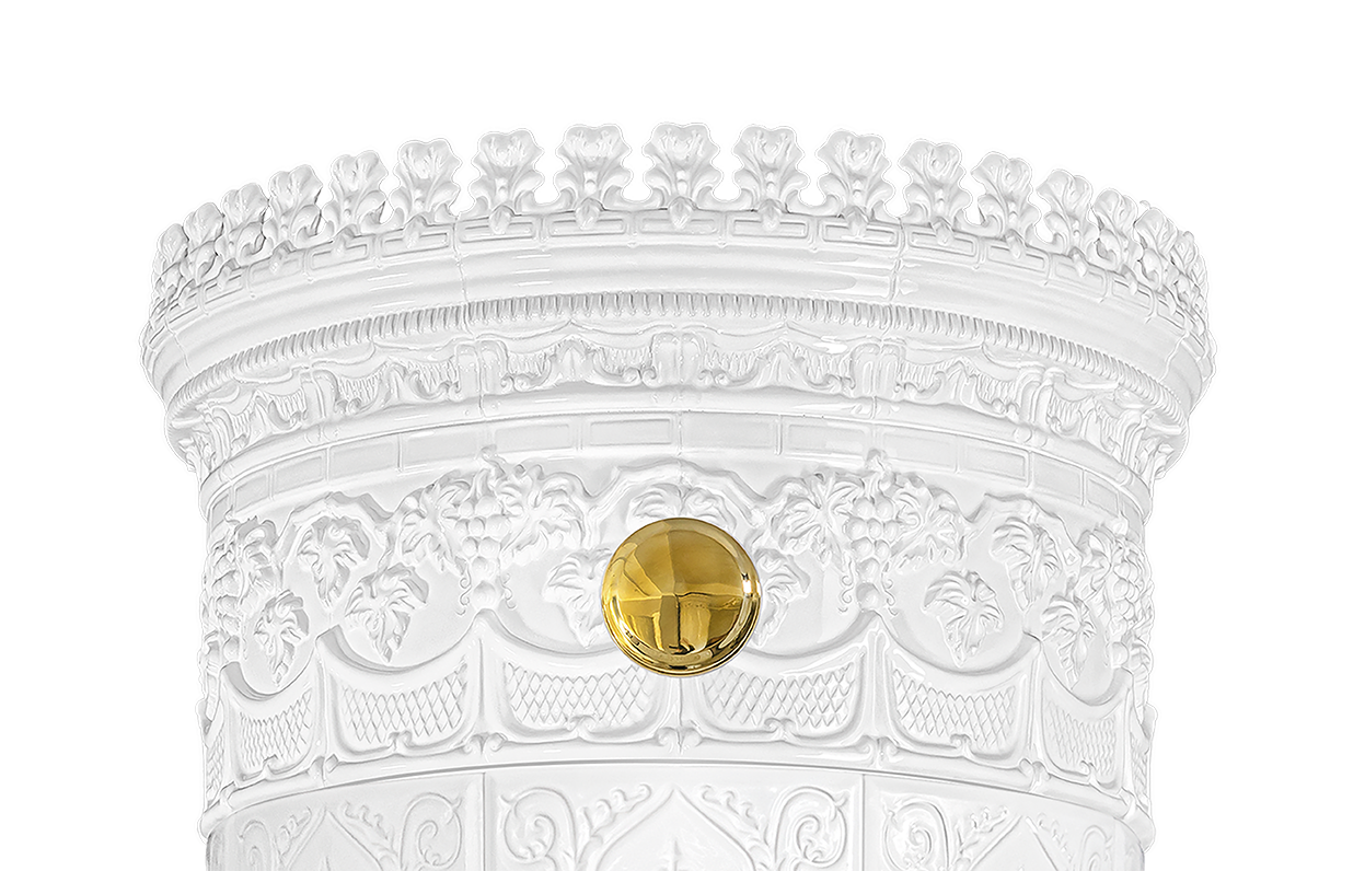 Kakelugn Krona® 74 Antik svensk Kakelugn Reimanns-Krona® 74